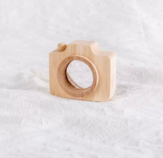 Mini wooden camera prop