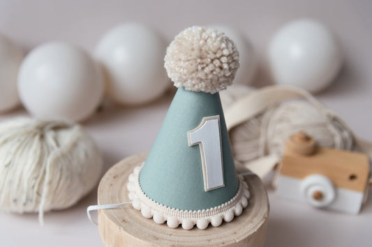 Sage first birthday hat