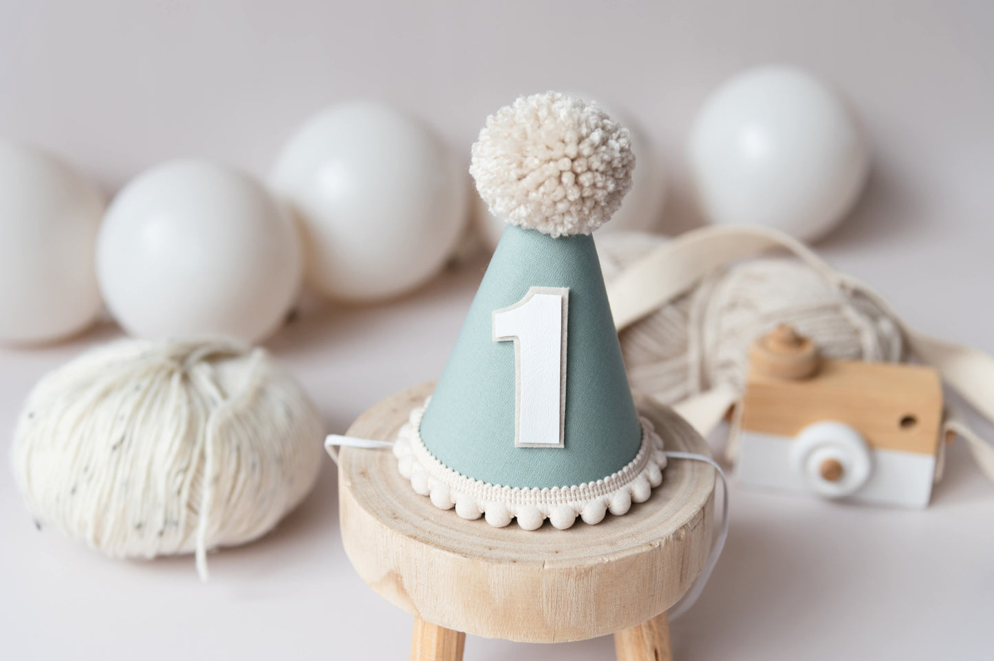 Sage first birthday hat
