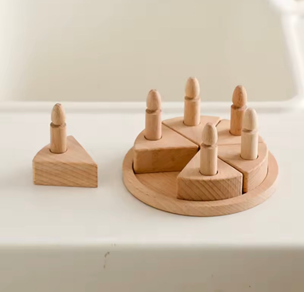 Small wooden cake photography prop