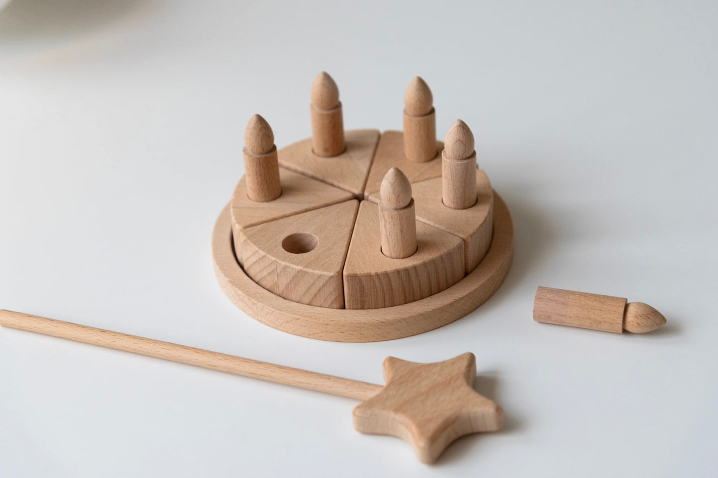Small wooden cake photography prop