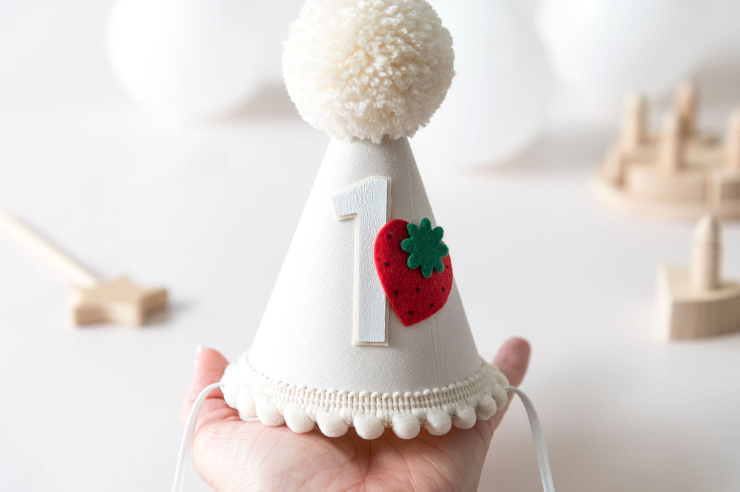 Strawberry cream romper + hat set