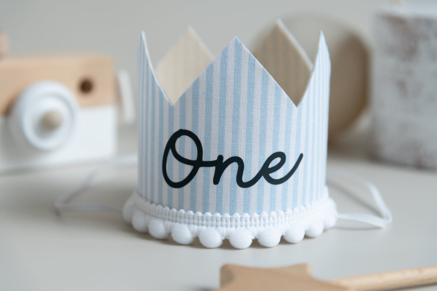 Striped Milstone crown - Birthday crown - Cake smash prop
