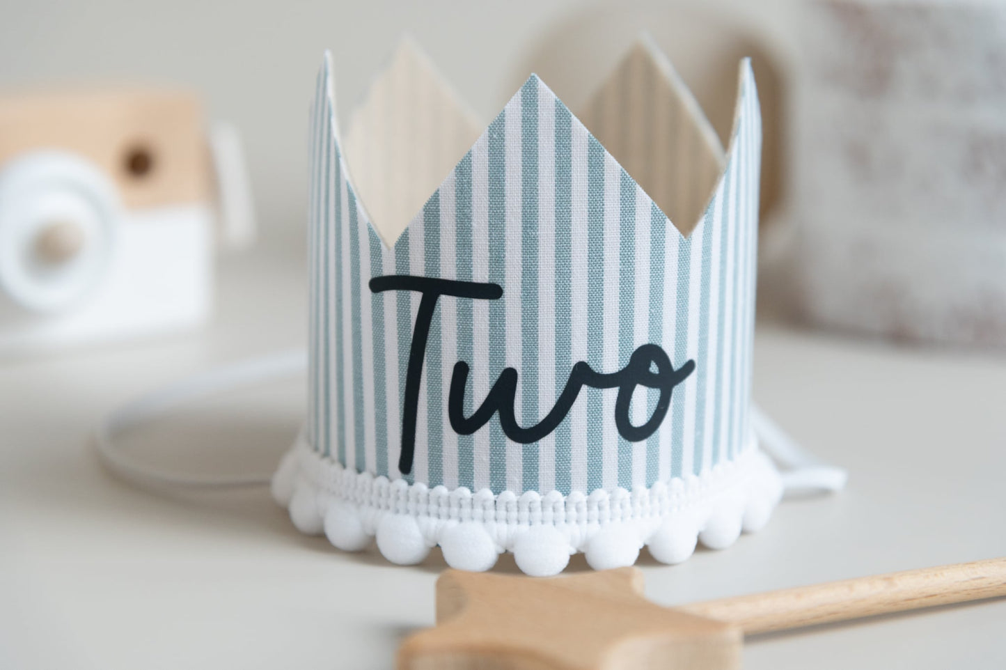 Striped Milstone crown - Birthday crown - Cake smash prop