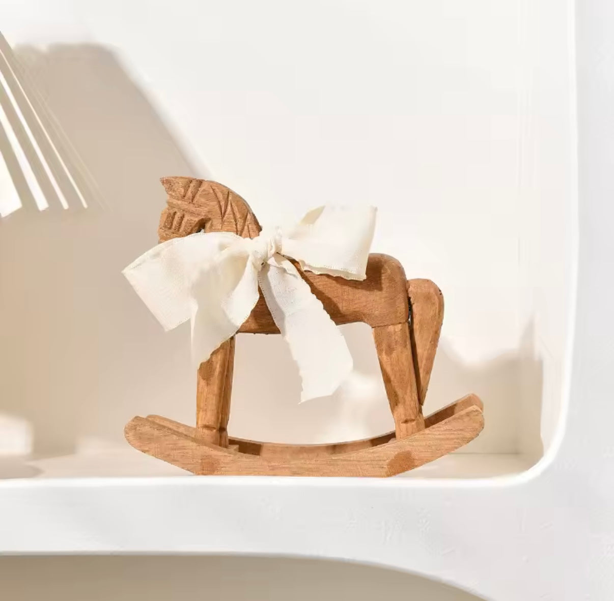 Small Wooden Rocking Horse Photography Prop