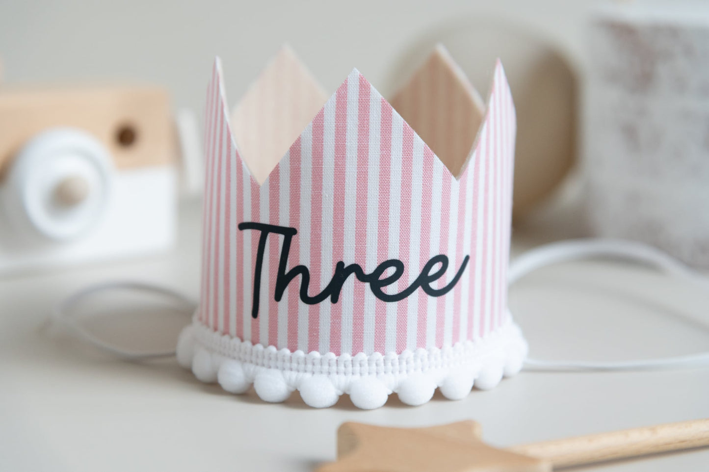 Striped Milstone crown - Birthday crown - Cake smash prop