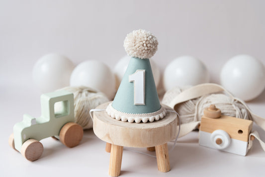 Sage first birthday hat