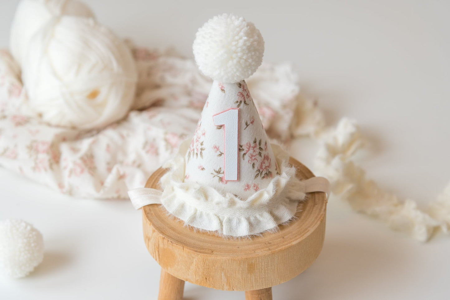 Vintage Rose - First birthday hat