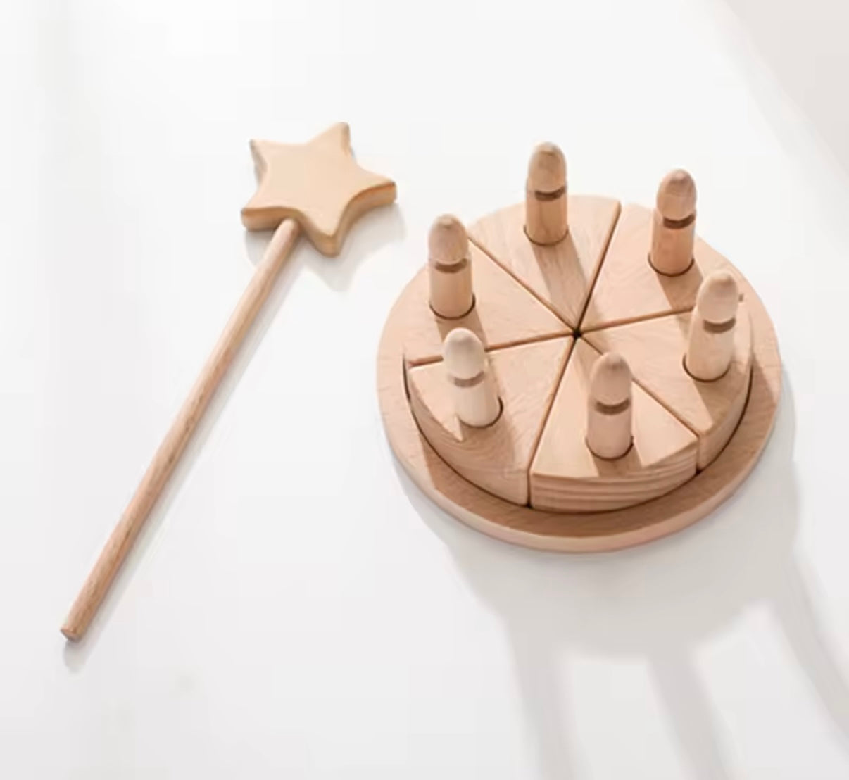Small wooden cake photography prop