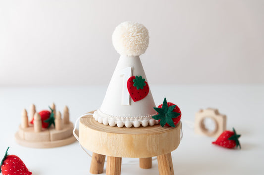 Strawberry cream romper + hat set