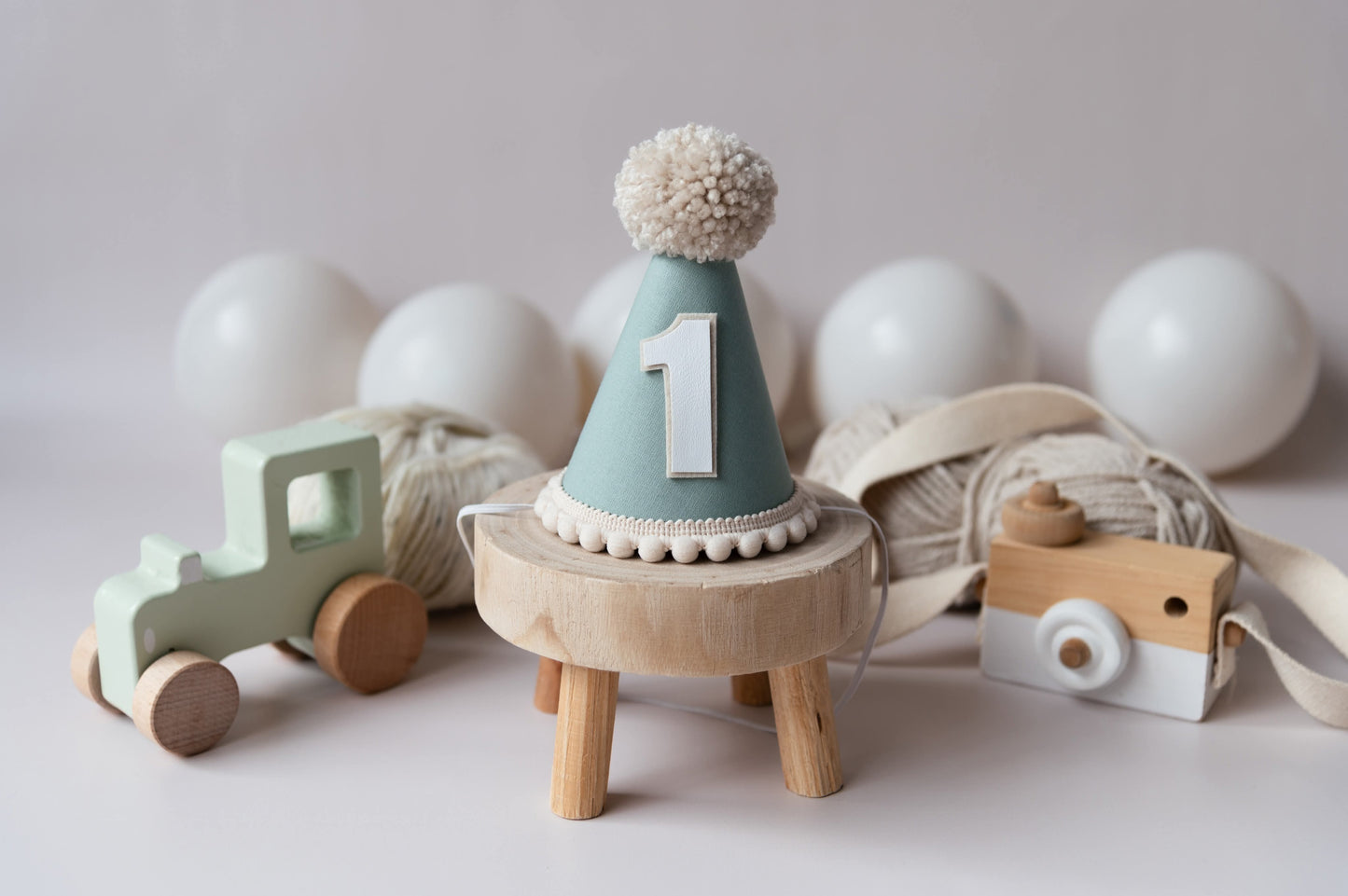 Sage first birthday hat