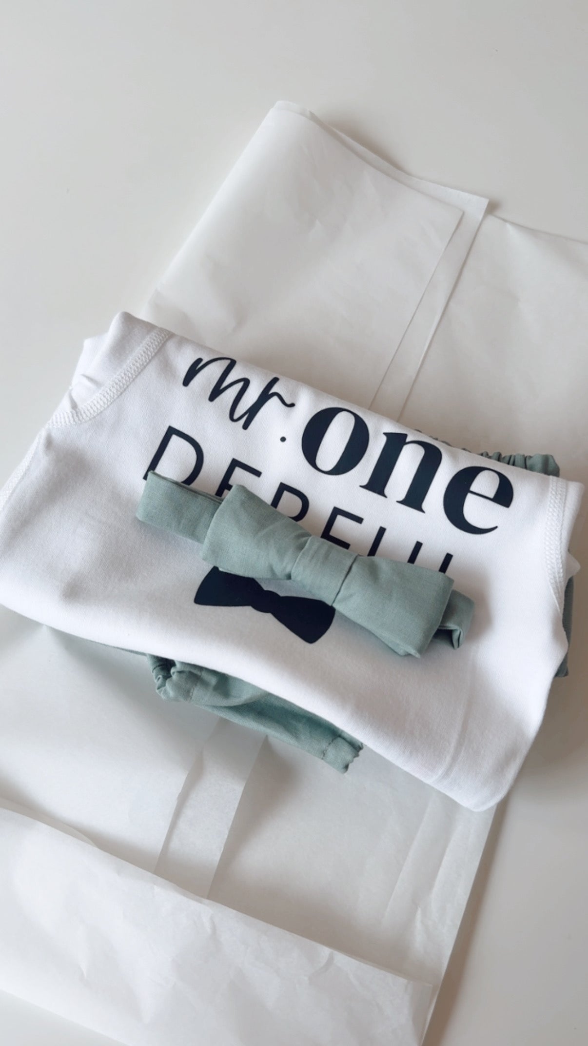 Sage green cake smash outfit - Mr ONE DERFUL