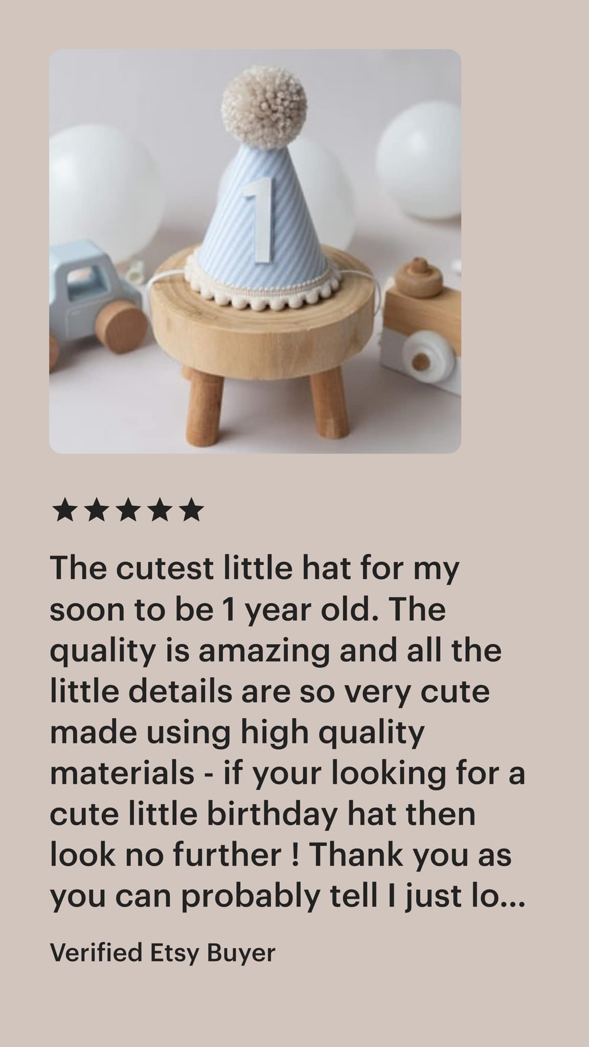 Blue stripe First birthday hat